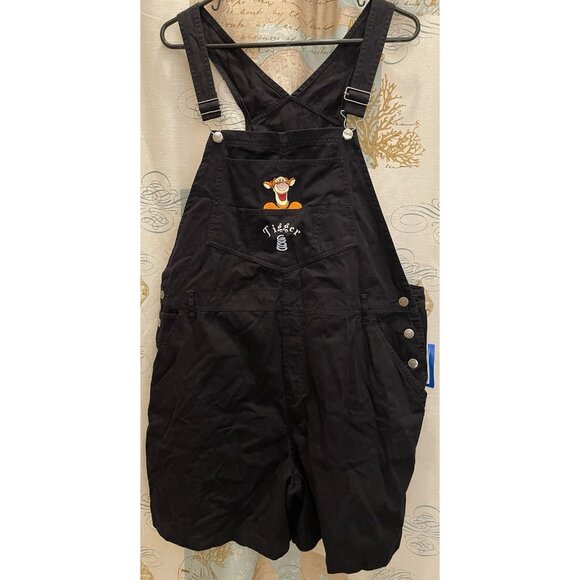 NWT VTG 90s Disney Pooh Tigger Black Short Overalls Women’s 22W Plus Collector - Picture 2 of 16